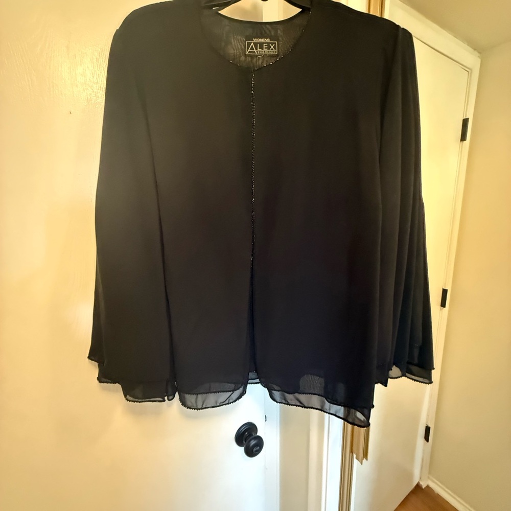 Alex Evenings Women's Elegant Black Blouse